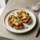 Potatoes with Sausages & Cheese